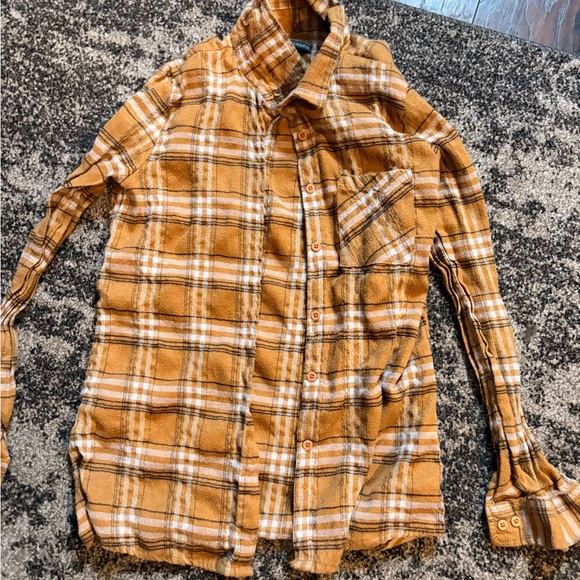 A Trio of  Plaid Button-Ups…Mustard, Cream, and Red… - Picture 2 of 8